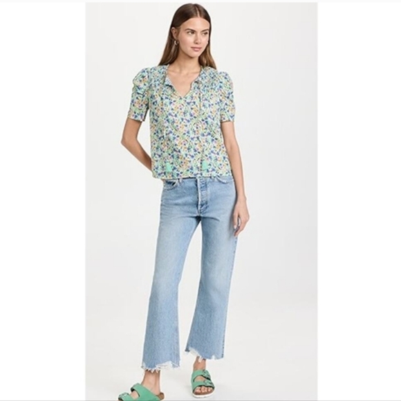 Shoshanna Tops - Shoshanna Kira Floral Top 100% Cotton Blouse